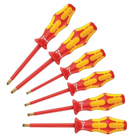 Ins. Screwdriver Set Slot/Phillips 6 Pc Type 5006145001 by USA Wera Screwdriver Sets