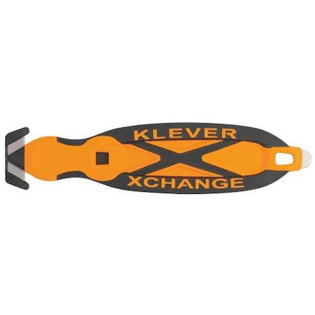 Safety Cutter 6 1/2 in. Black/Orange by USA Klever Utility Knives