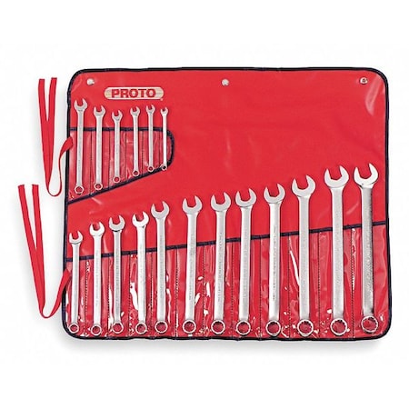 Combo Wrench Set Antislip 7 24mm 18 Pc Type J1200R MASD by USA Proto Combination Wrench Sets