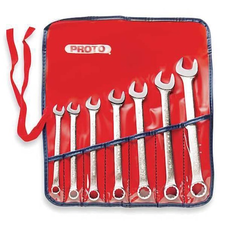 Combo Wrench Set Antislip 3/8 3/4 in 7Pc Type J1200HASD by USA Proto Combination Wrench Sets