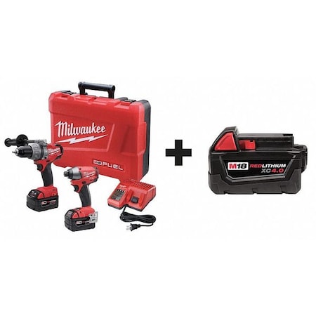 Cordless Combo Kit 18.0 V 2 Tools 3 Batt Type 2797 22 48 11 1840 by USA Milwaukee Cordless Power Tool Combination Kits