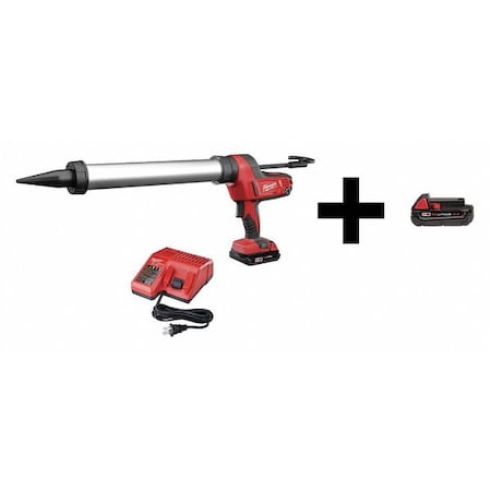 Caulk Gun with Additional Battery 18V Type 2642 21CT / 48 11 1820 by USA Milwaukee Cordless Caulk Guns