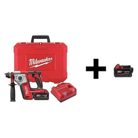 Rotary Hammer with Add Battery 18V Type 2612 21 / 48 11 1840 by USA Milwaukee Power Demolition Rotary Hammers