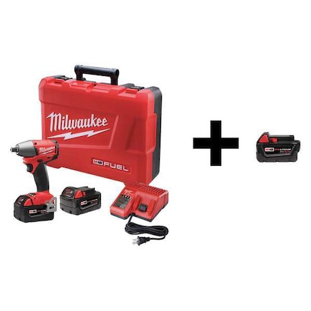 Impact Wrench with Add Battery 18V Type 2655 22 / 48 11 1840 by USA Milwaukee Cordless Power Impact Tools
