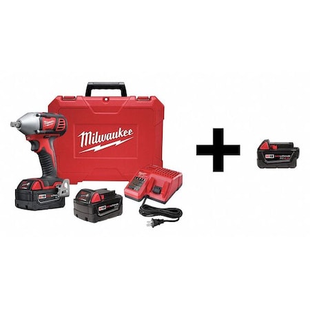 Impact Wrench with Add Battery 18V Type 2659 22 / 48 11 1840 by USA Milwaukee Cordless Power Impact Tools