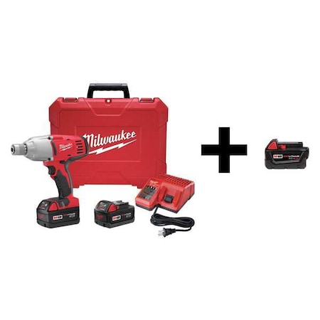 Impact Wrench with Add Battery 18V Type 2664 22 / 48 11 1840 by USA Milwaukee Cordless Power Impact Tools