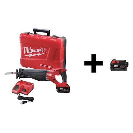 Recip Saw with Additional Battery 18V Type 2720 21 / 48 11 1840 by USA Milwaukee Cordless Power Reciprocating Saws