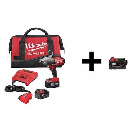 Impact Wrench with Add Battery 18V Type 2765 22 / 48 11 1840 by USA Milwaukee Cordless Power Impact Tools