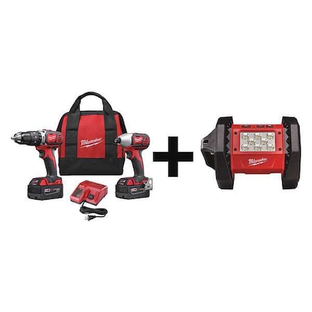 Cordless Combo Kit 18.0 V 3 Tools 2 Batt Type 2697 22 2361 20 by USA Milwaukee Cordless Power Tool Combination Kits