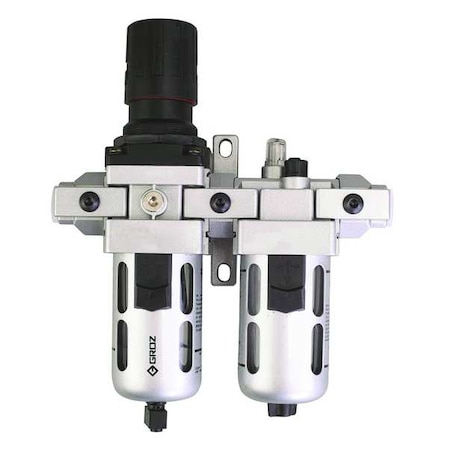 Filter/Regulator/Lubricator 3/8In 63cfm by USA Groz Compressed Air Filters Regulators & Lubricators