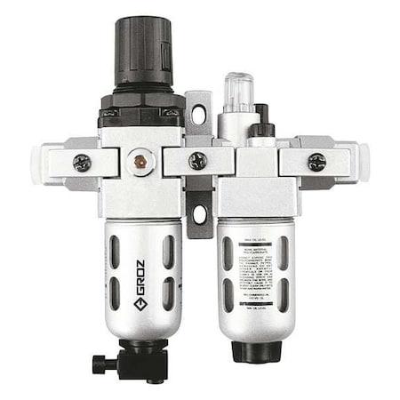 Filter/Regulator/Lubricator 1/4In 18cfm by USA Groz Compressed Air Filters Regulators & Lubricators