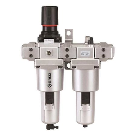 Filter/Regulator/Lubricator 1In 193cfm by USA Groz Compressed Air Filters Regulators & Lubricators