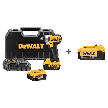Cordless Impact Wrench Kit 1/2in Keyless by USA Dewalt Cordless Power Impact Tools