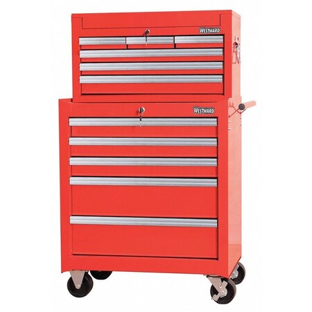 Cmbntn Tol Chest/Cbnt 26 11/16 in. W Red by USA Westward Rolling & Combination Cabinets & Carts