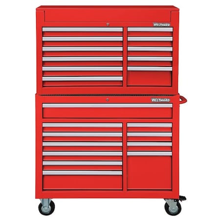Combintion Tool Chest/Cabnet 42 in.W Red by USA Westward Rolling & Combination Cabinets & Carts