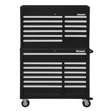 Combintion Tool Chest/Cbnt 42 in.W Black by USA Westward Rolling & Combination Cabinets & Carts