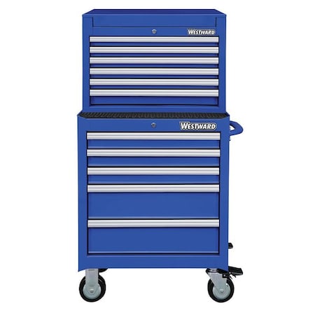 Cmbntn Tool Chest/Cabnt 51 3/4 in.H Blue by USA Westward Rolling & Combination Cabinets & Carts