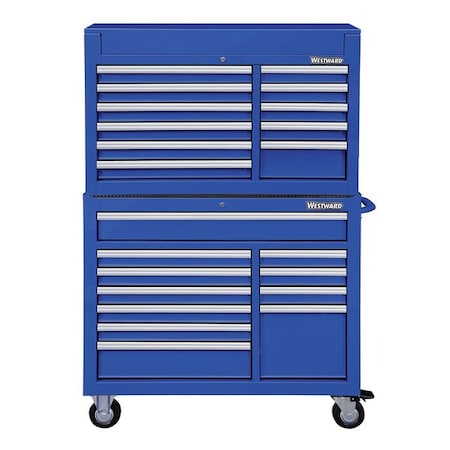 Combntn Tool Chest/Cabnt 18 1/2 in. Blue by USA Westward Rolling & Combination Cabinets & Carts