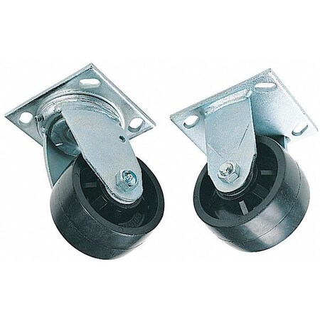 Caster Set Rubber 10 1/2" W Silver by USA Greenlee Jobsite Boxes