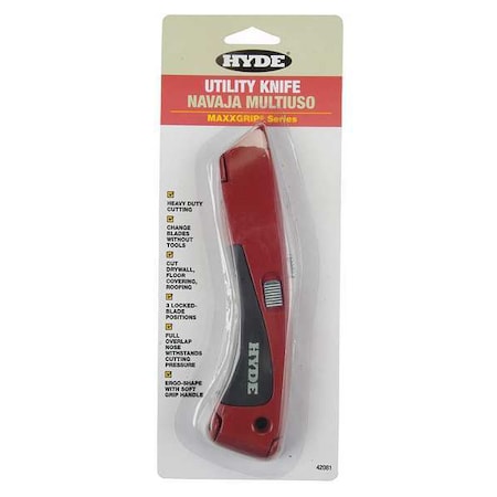 Utility Knife 7 In. Red by USA Hyde Utility Knives