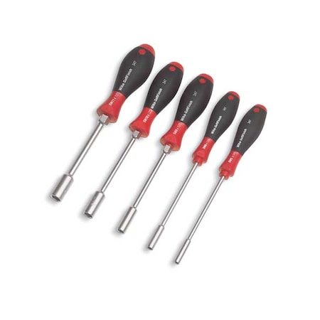Nut Driver Set 5 Pieces Metric Solid by USA Wiha Nut Driver Sets