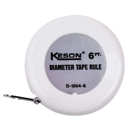 Tape Measure 1/4 In x 6 ft White In./Ft. by USA Keson Measuring Tapes