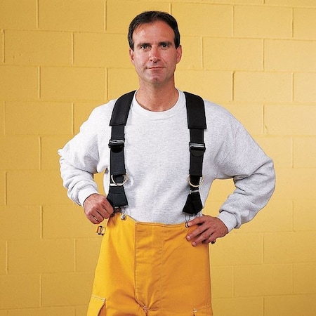 Turnout Gear Padded Suspender Black Cotton by USA Value Brand Tool & Work Belts Aprons & Suspenders