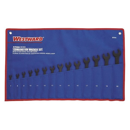 Combo Wrench Set Black 7 20mm 14 Pc by USA Westward Combination Wrench Sets