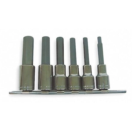 Socket Bit Set 1/2 in. Dr 6 Piece Hex Type 1EZJ2 by USA Westward Socket Sets