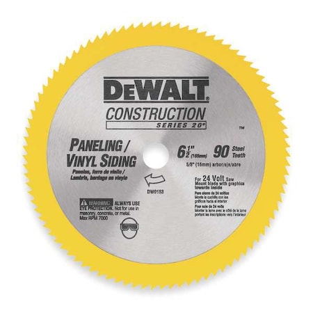 Crclr Saw Bld Steel 6 1/2 In 90 Teeth by USA Dewalt Circular Power Saw Blades