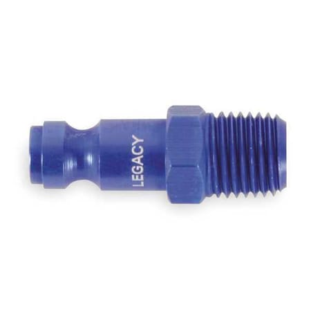 Coupler Plug (M)NPT 1/4 Aluminum by USA Legacy Pneumatic Hose Quick Connect Fittings