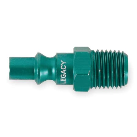 Coupler Plug (M)NPT 1/4 Aluminum Type A71440B BG by USA Legacy Pneumatic Hose Quick Connect Fittings