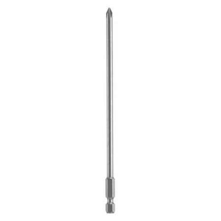 Insert Bit SAE 1/4" Hex #2 6" S2 Steel by USA Value Brand Screwdriver Bits