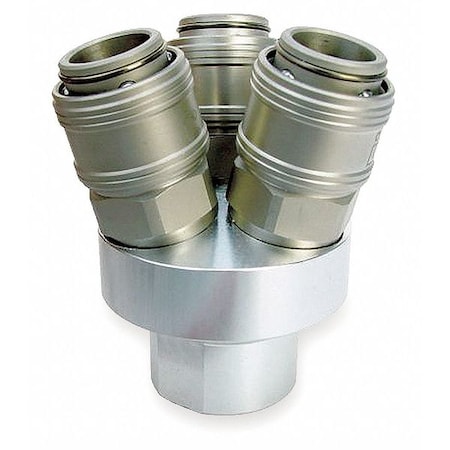Pneumatic Manifold 3 Way 1/4 In NPT SS by USA Legacy Pneumatic Air Line System Components