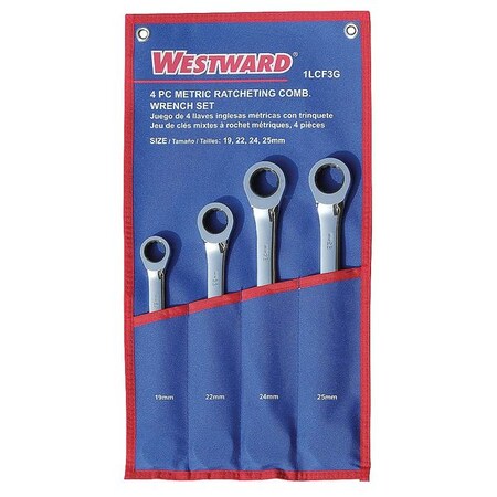 Ratcheting Wrench Set Combination Type 1LCF3 by USA Westward Ratcheting Wrench Sets