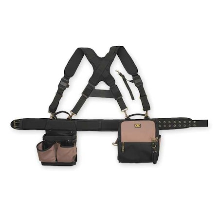 Up To 46" Electricians Tool Combo System Khaki/Black by USA CLC Tool & Work Belts Aprons & Suspenders