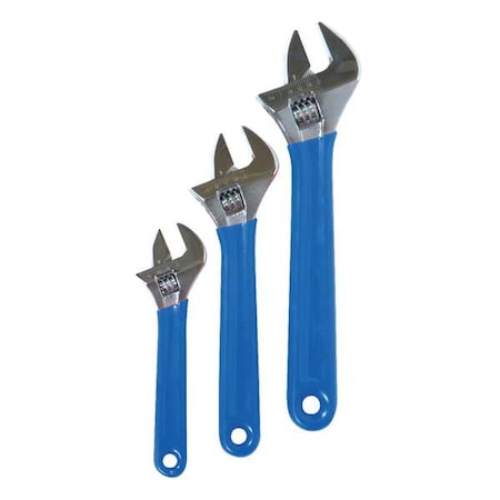 Adj. Wrench Set 6" 8" 10" Chrome 3 Pc. by USA Westward Adjustable Wrenches