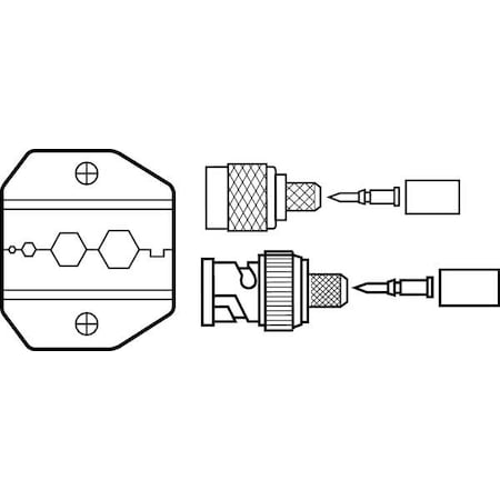 Replacement Die For RG58 And RG174 by USA Ideal Crimping Tool Dies