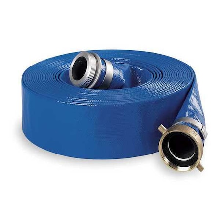 2" ID x 50 ft. PVC Water Discharge Hose BL by USA Spiraflex Air Compressor Discharge & Suction Hoses