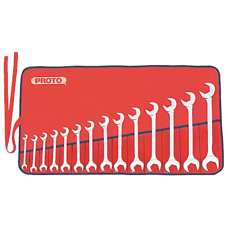 Angle Open End Wrench Set 14 Pc SAE by USA Proto Combination Wrench Sets