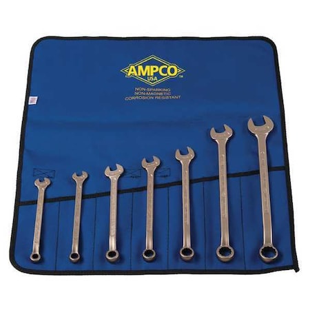 Combo Wrench Set 3/8 7/8 in 7 Pc by USA Ampco Combination Wrench Sets