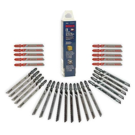 Jigsaw Blade Set 1 1/2 In. L T Shank by USA Bosch Power Jig Saw Blades