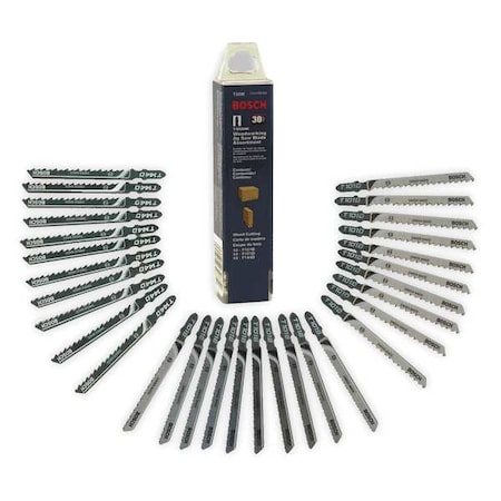 Jigsaw Blade Set T Shank 1 1/2 In. L by USA Bosch Power Jig Saw Blades