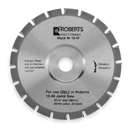 Jamb Saw Blade 6 3/16 In Carbide Tip by USA Roberts Carpet Installation Tools