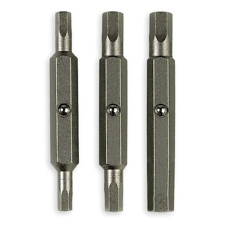 Screwdriver Replacement Bit Set 3 Pieces Type 9BP HX 3A B by USA Megapro Screwdriver Bits