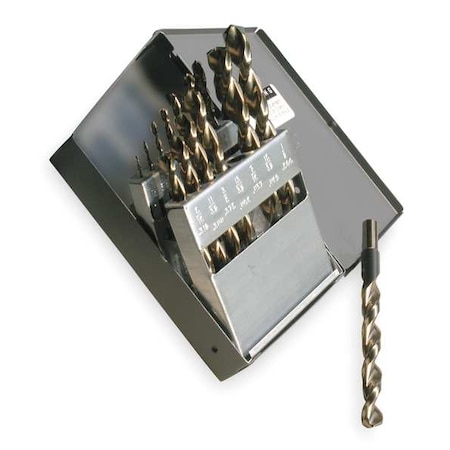 Jobber Drill Set 3/8 Shank 15 PC HSS Type C18719 by USA Cle Line Reduced Shank Drill Bits