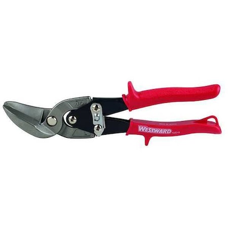 Offset Snip 9 3/4 In Left Red Type 1UG15 by USA Westward Metal Cutting Snips & Sheet Metal Tools
