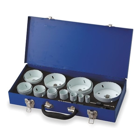 Hole Saw Kit Bimetal 3/4 To 4.5 In 19 Pc by USA Westward Hole Saw Kits