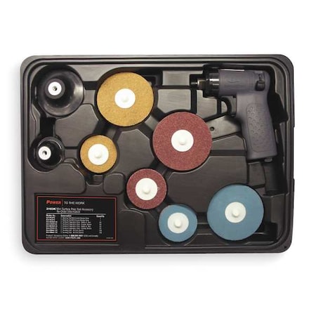 Air Angle Grinder Kit 15 000 rpm 5 In. L by USA Ingersoll Air Grinders