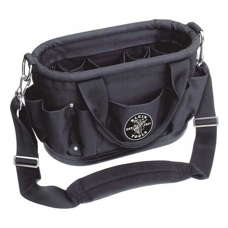 15 1/2" General Purpose Tool Tote 12 Pockets Black by USA Klein Soft Sided Tool Storage Products